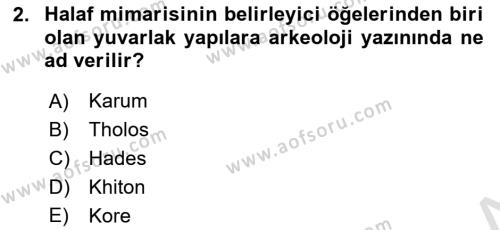 Eski Mezopotamya ve Mısır Tarihi Dersi 2021 - 2022 Yılı (Vize) Ara Sınavı 2. Soru