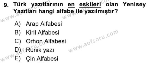 Tarih Metodu Dersi 2021 - 2022 Yılı Yaz Okulu Sınavı 9. Soru