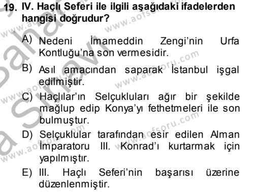 Bizans Tarihi Dersi 2014 - 2015 Yılı (Vize) Ara Sınavı 19. Soru