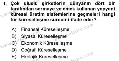 Genel Uygarlık Tarihi Dersi 2021 - 2022 Yılı (Final) Dönem Sonu Sınavı 1. Soru