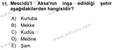 Genel Uygarlık Tarihi Dersi 2023 - 2024 Yılı (Final) Dönem Sonu Sınavı 11. Soru