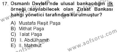 Atatürk İlkeleri Ve İnkılap Tarihi 1 Dersi 2012 - 2013 Yılı Tek Ders Sınavı 17. Soru