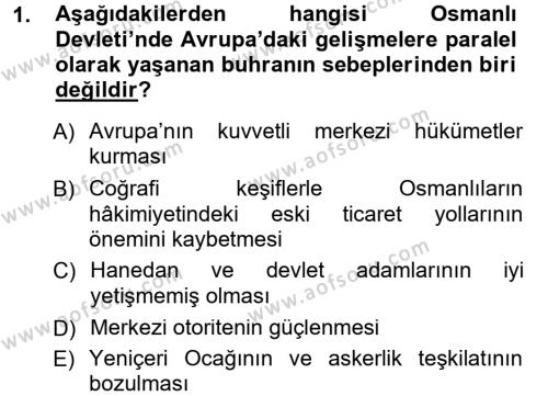 Atatürk İlkeleri Ve İnkılap Tarihi 1 Dersi 2014 - 2015 Yılı Tek Ders Sınavı 1. Soru