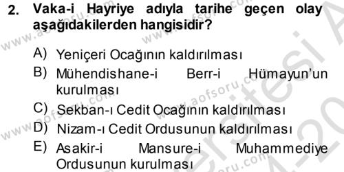 Atatürk İlkeleri Ve İnkılap Tarihi 1 Dersi 2014 - 2015 Yılı Tek Ders Sınavı 2. Soru