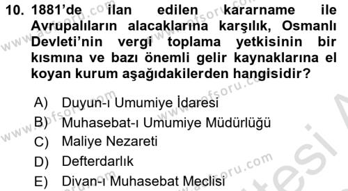 Atatürk İlkeleri Ve İnkılap Tarihi 1 Dersi 2019 - 2020 Yılı (Vize) Ara Sınavı 10. Soru