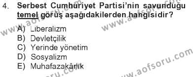 Atatürk İlkeleri Ve İnkılap Tarihi 2 Dersi 2012 - 2013 Yılı Tek Ders Sınavı 4. Soru