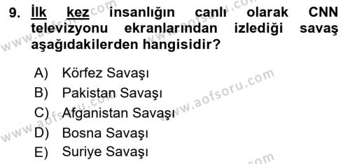 Atatürk İlkeleri Ve İnkılap Tarihi 2 Dersi 2021 - 2022 Yılı (Final) Dönem Sonu Sınavı 9. Soru