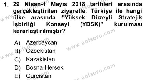 Atatürk İlkeleri Ve İnkılap Tarihi 2 Dersi 2023 - 2024 Yılı (Final) Dönem Sonu Sınavı 1. Soru