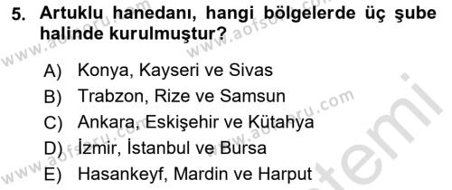 Türkiye Selçuklu Tarihi Dersi 2023 - 2024 Yılı (Vize) Ara Sınavı 5. Soru