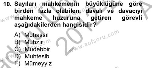 Osmanlı Türkçesi Metinleri 2 Dersi 2012 - 2013 Yılı (Vize) Ara Sınavı 10. Soru