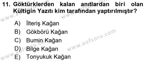 Bilim ve Teknoloji Tarihi Dersi 2018 - 2019 Yılı 3 Ders Sınavı 11. Soru