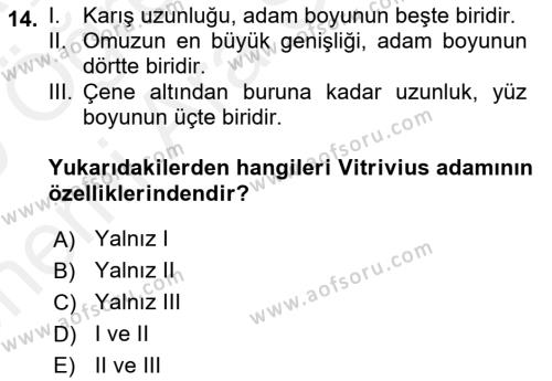 Bilim ve Teknoloji Tarihi Dersi 2018 - 2019 Yılı (Vize) Ara Sınavı 14. Soru