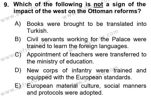 Principles Of Ataturk And The History Of Turkish Revolution 1 Dersi 2018 - 2019 Yılı (Vize) Ara Sınavı 9. Soru