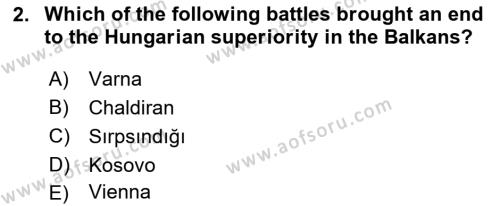 Principles Of Ataturk And The History Of Turkish Revolution 1 Dersi 2018 - 2019 Yılı (Final) Dönem Sonu Sınavı 2. Soru