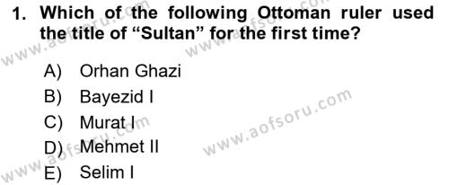 Principles Of Ataturk And The History Of Turkish Revolution 1 Dersi 2020 - 2021 Yılı Yaz Okulu Sınavı 1. Soru
