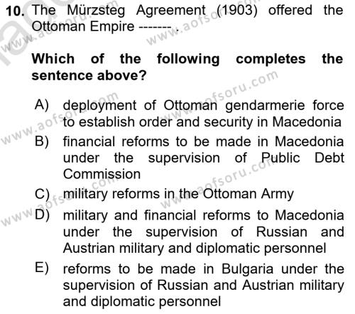 Principles Of Ataturk And The History Of Turkish Revolution 1 Dersi 2020 - 2021 Yılı Yaz Okulu Sınavı 10. Soru