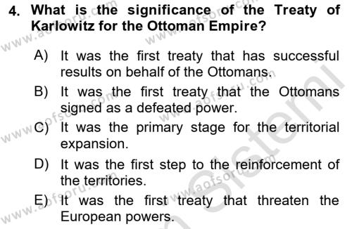 Principles Of Ataturk And The History Of Turkish Revolution 1 Dersi 2021 - 2022 Yılı (Vize) Ara Sınavı 4. Soru
