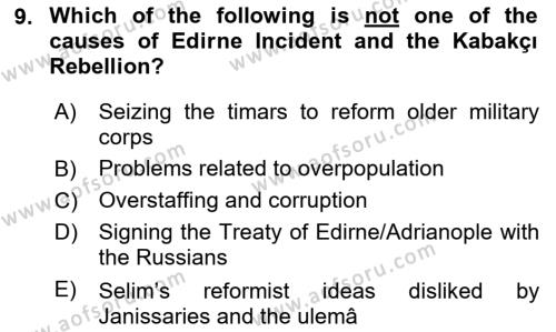 Principles Of Ataturk And The History Of Turkish Revolution 1 Dersi 2021 - 2022 Yılı (Vize) Ara Sınavı 9. Soru