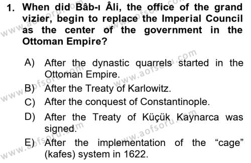 Principles Of Ataturk And The History Of Turkish Revolution 1 Dersi 2021 - 2022 Yılı Yaz Okulu Sınavı 1. Soru