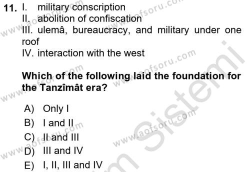 Principles Of Ataturk And The History Of Turkish Revolution 1 Dersi 2021 - 2022 Yılı Yaz Okulu Sınavı 11. Soru