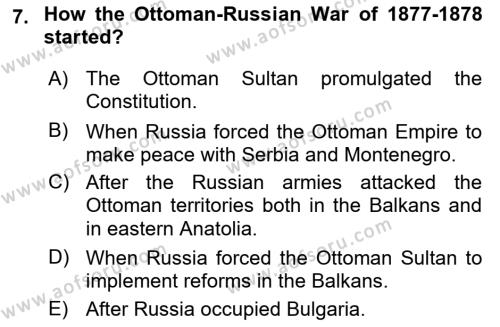 Principles Of Ataturk And The History Of Turkish Revolution 1 Dersi 2021 - 2022 Yılı Yaz Okulu Sınavı 7. Soru