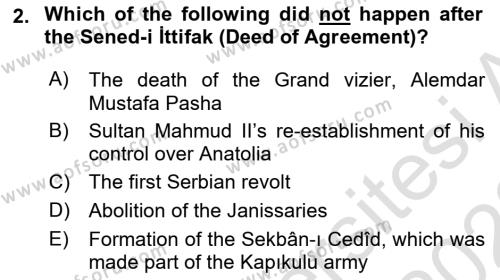 Principles Of Ataturk And The History Of Turkish Revolution 1 Dersi 2022 - 2023 Yılı (Vize) Ara Sınavı 2. Soru