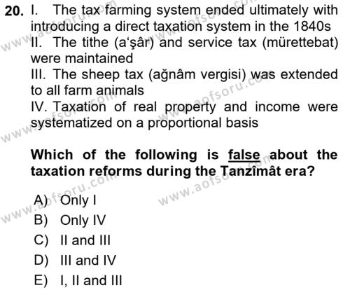 Principles Of Ataturk And The History Of Turkish Revolution 1 Dersi 2022 - 2023 Yılı Yaz Okulu Sınavı 20. Soru