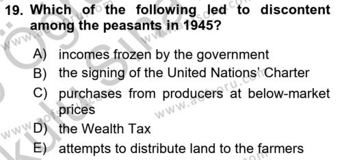 Principles Of Ataturk And The History Of Turkish Revolution 2 Dersi 2018 - 2019 Yılı Yaz Okulu Sınavı 19. Soru