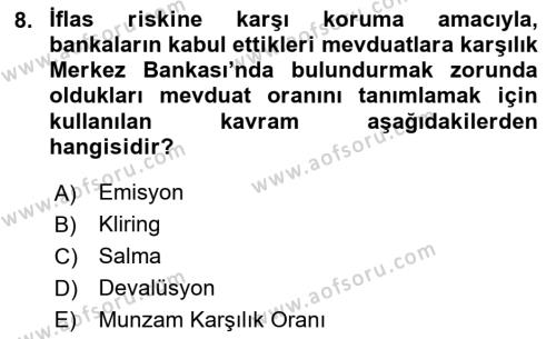 Türkiye Cumhuriyeti İktisat Tarihi Dersi 2020 - 2021 Yılı Yaz Okulu Sınavı 8. Soru