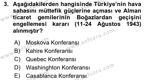 Türkiye Cumhuriyeti İktisat Tarihi Dersi 2022 - 2023 Yılı Yaz Okulu Sınavı 3. Soru