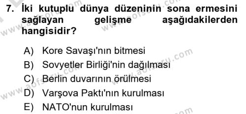 Türkiye Cumhuriyeti İktisat Tarihi Dersi 2023 - 2024 Yılı (Final) Dönem Sonu Sınavı 7. Soru