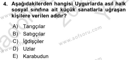 Hukuk Tarihi Dersi 2021 - 2022 Yılı Yaz Okulu Sınavı 4. Soru