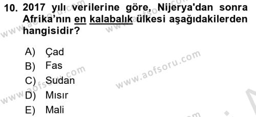 Modern Ortadoğu Tarihi Dersi 2021 - 2022 Yılı Yaz Okulu Sınavı 10. Soru