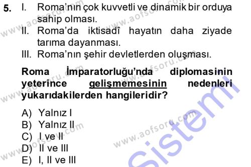 Osmanlı Diplomasisi Dersi 2013 - 2014 Yılı (Vize) Ara Sınavı 5. Soru