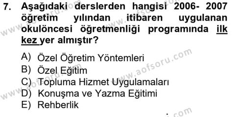 Türk Eğitim Tarihi Dersi 2012 - 2013 Yılı (Vize) Ara Sınavı 7. Soru