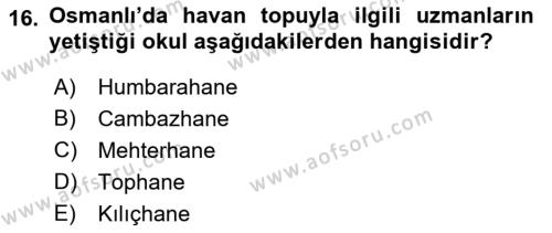 Eğitim Tarihi Dersi 2018 - 2019 Yılı (Vize) Ara Sınavı 16. Soru