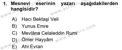 Eğitim Tarihi Dersi 2022 - 2023 Yılı (Final) Dönem Sonu Sınavı 1. Soru