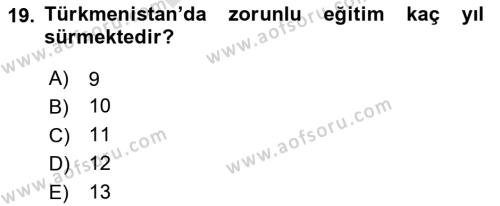 Eğitim Tarihi Dersi 2022 - 2023 Yılı (Final) Dönem Sonu Sınavı 19. Soru