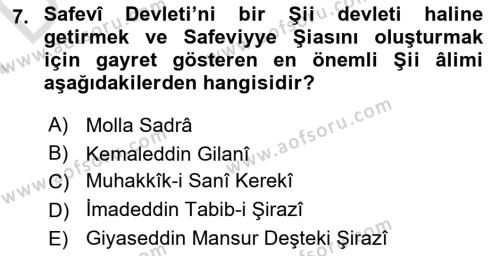 Eğitim Tarihi Dersi 2022 - 2023 Yılı (Final) Dönem Sonu Sınavı 7. Soru