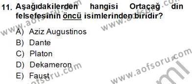 Türk Kültür Tarihi Dersi 2014 - 2015 Yılı (Vize) Ara Sınavı 11. Soru