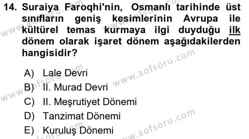 Türk Düşünce Tarihi Dersi 2023 - 2024 Yılı (Final) Dönem Sonu Sınavı 14. Soru