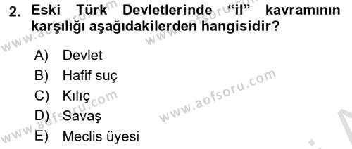 Türk Düşünce Tarihi Dersi 2023 - 2024 Yılı (Final) Dönem Sonu Sınavı 2. Soru