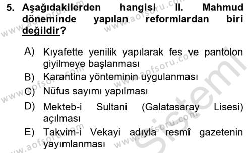 Türk Düşünce Tarihi Dersi 2023 - 2024 Yılı (Final) Dönem Sonu Sınavı 5. Soru