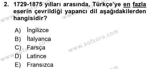 Türk Basın Tarihi Dersi 2022 - 2023 Yılı (Vize) Ara Sınavı 2. Soru