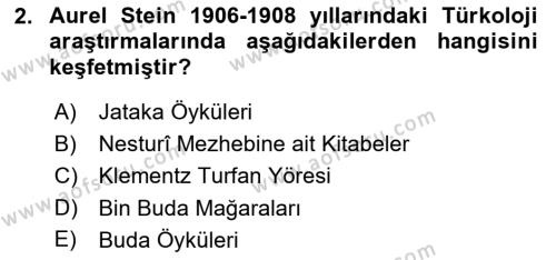 Uygur Türkçesi Dersi 2023 - 2024 Yılı (Final) Dönem Sonu Sınavı 2. Soru