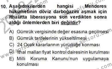 Türkçe Cümle Bilgisi 2 Dersi 2013 - 2014 Yılı (Final) Dönem Sonu Sınavı 10. Soru