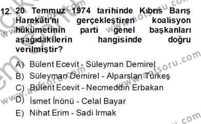 Türkçe Cümle Bilgisi 2 Dersi 2013 - 2014 Yılı (Final) Dönem Sonu Sınavı 12. Soru
