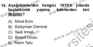 Türkçe Cümle Bilgisi 2 Dersi 2013 - 2014 Yılı (Final) Dönem Sonu Sınavı 15. Soru