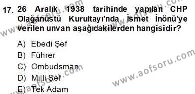 Türkçe Cümle Bilgisi 2 Dersi 2013 - 2014 Yılı (Final) Dönem Sonu Sınavı 17. Soru
