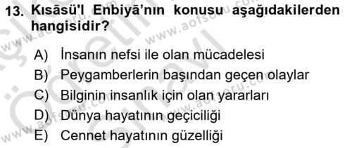 XI-XIII. Yüzyıllar Türk Dili Dersi 2021 - 2022 Yılı Yaz Okulu Sınavı 13. Soru